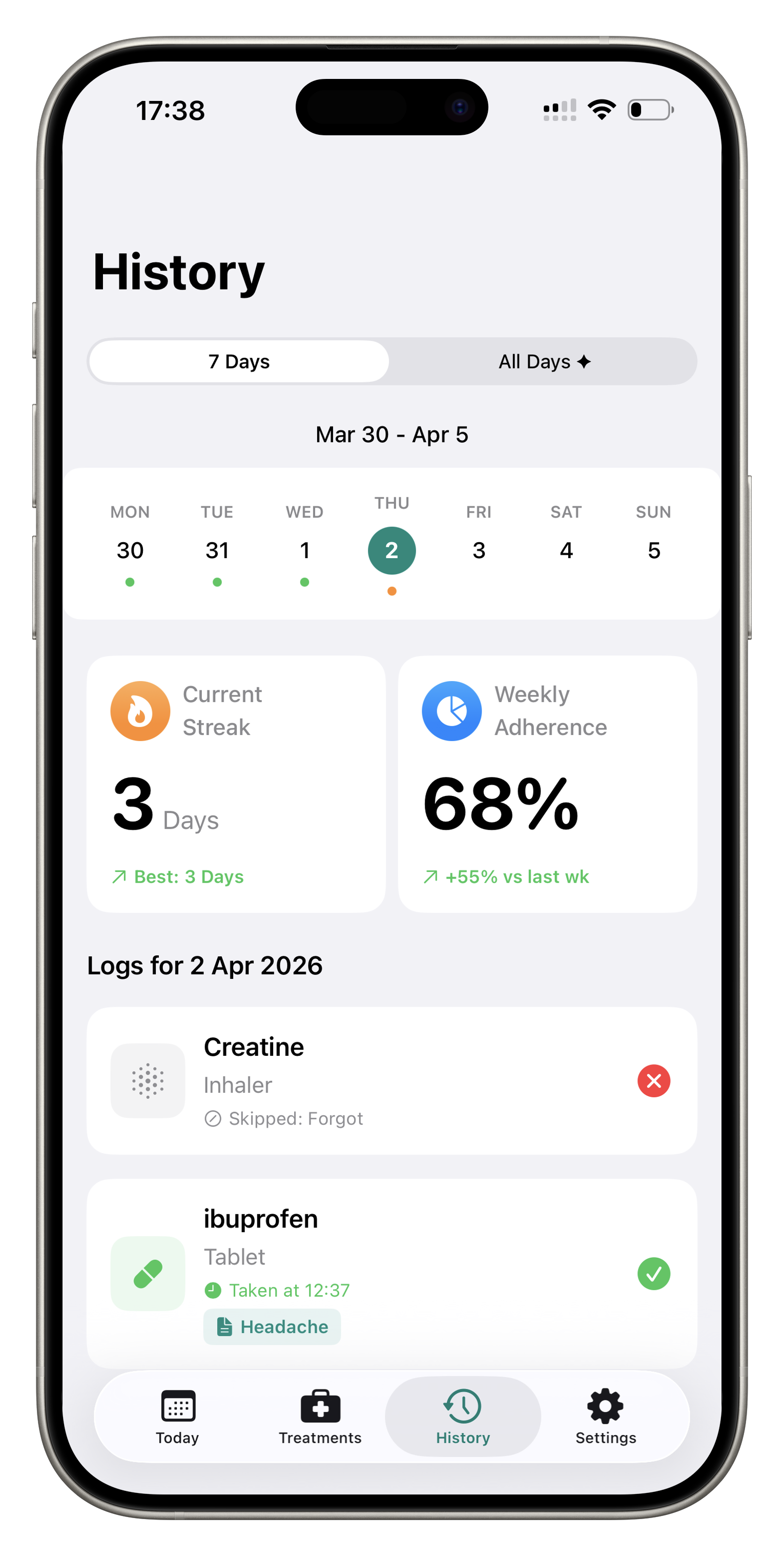 Adherence tracking in Doz