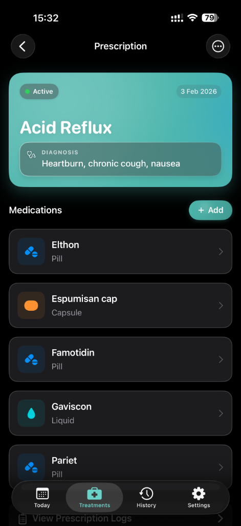 Prescription grouping in Doz