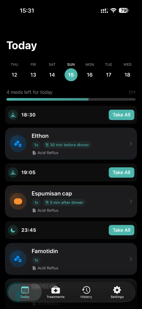 Doz medication reminder app