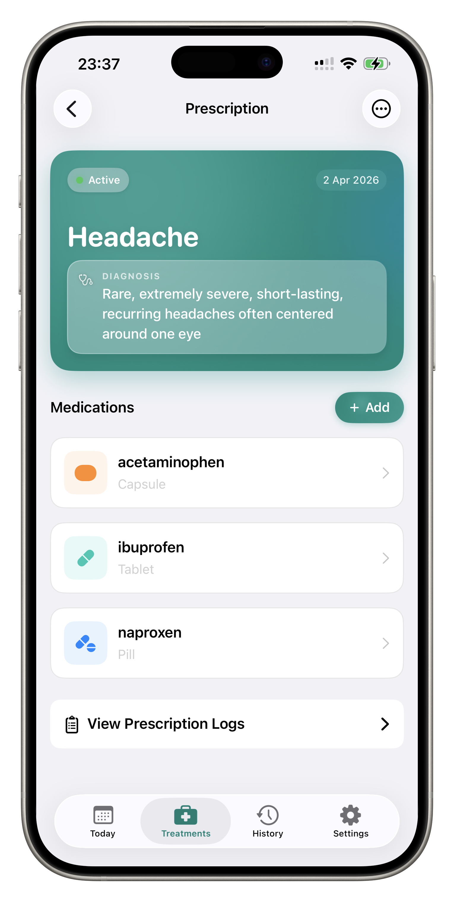 Prescription grouping in Doz