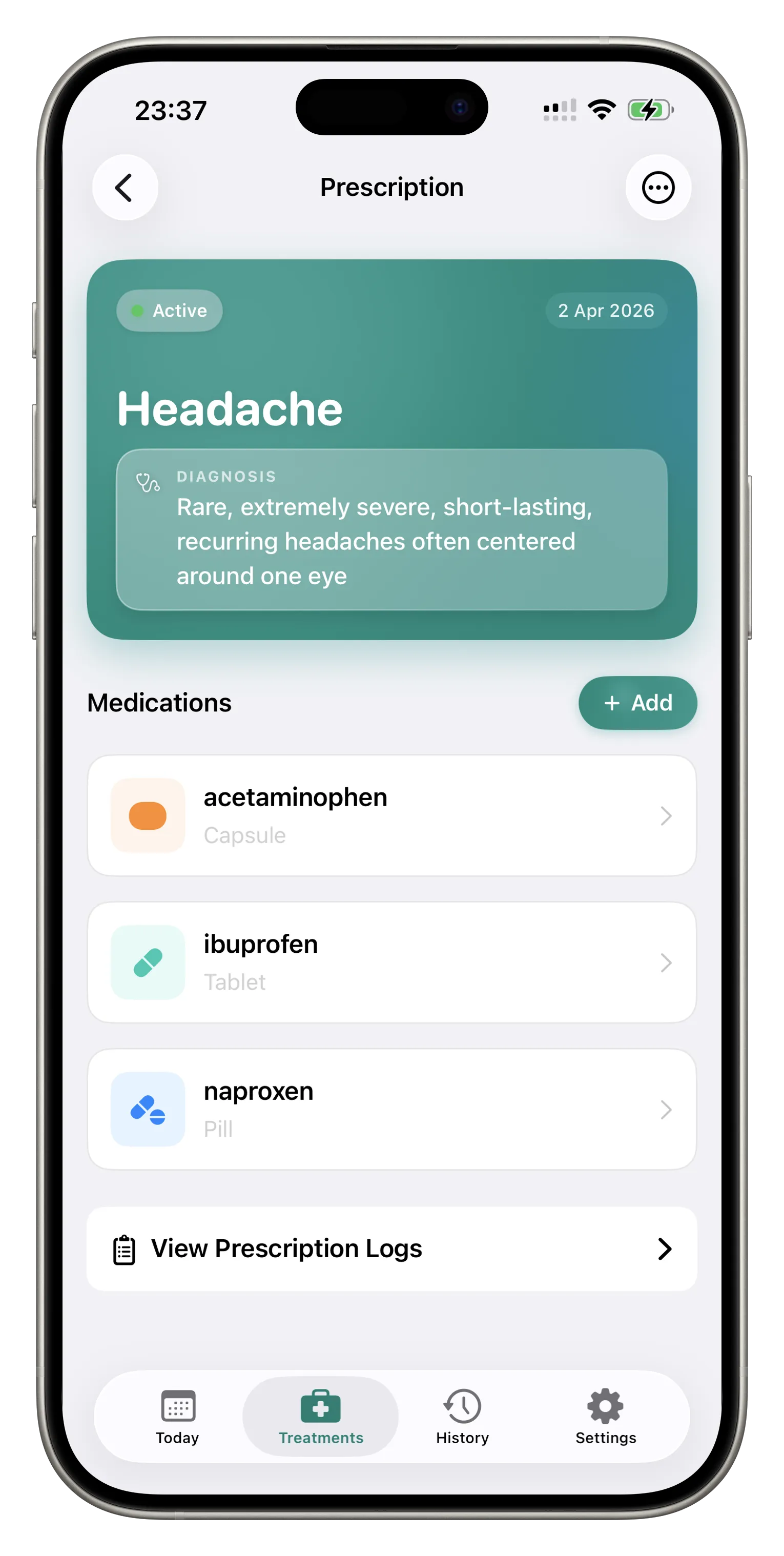 Prescription grouping in Doz